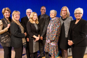 Patricia with all of the 2015 Purpose Prize Recipients alongside Jane Pauley